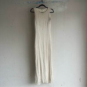 Knit Cream Sleeveless Dress